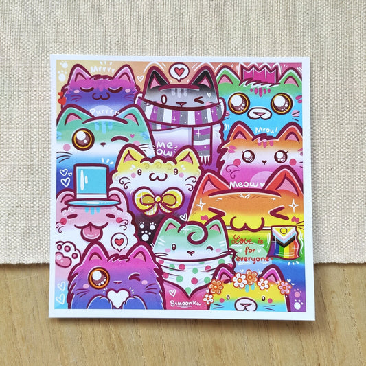 PRIDE CATS art print