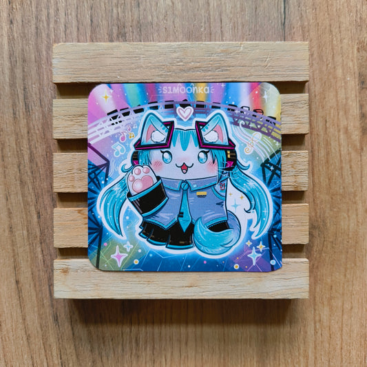 CATSUNE MIAUKU fandom die-cut sticker with background