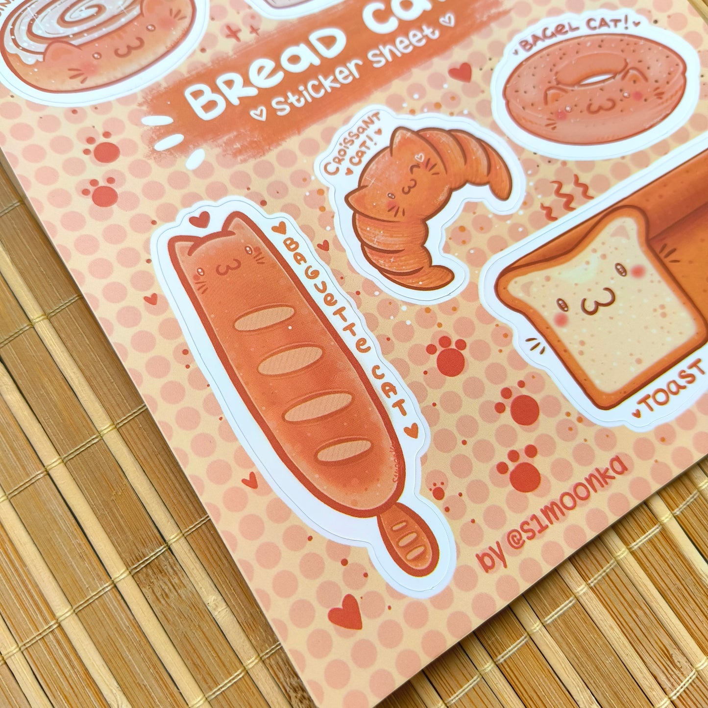BREAD CATS vinyl sticker sheet