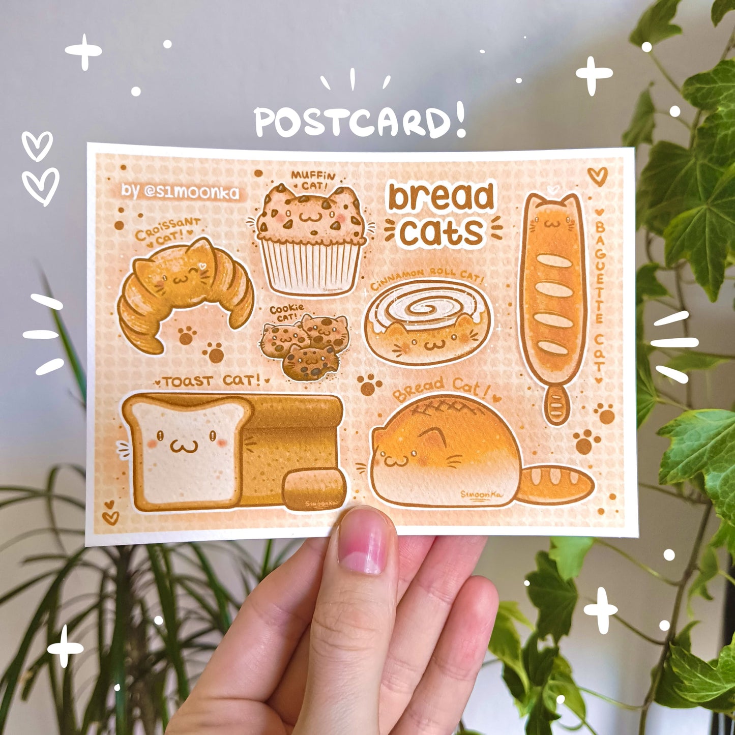 BREAD CATS postcard