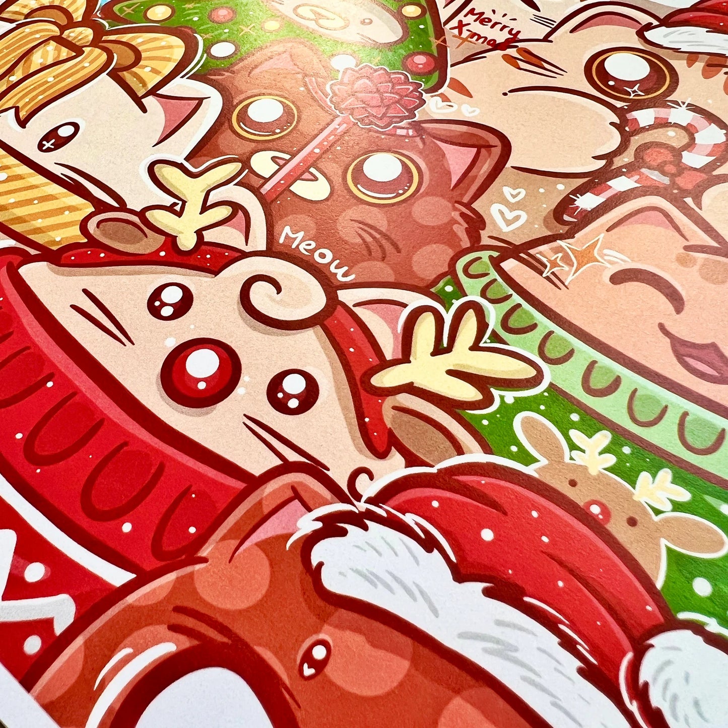 CHRISTMAS CATS art print