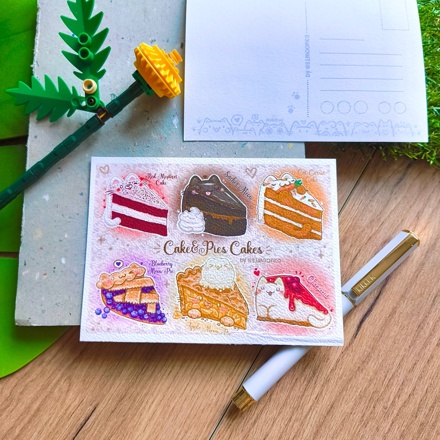 CAKE CATS postcard