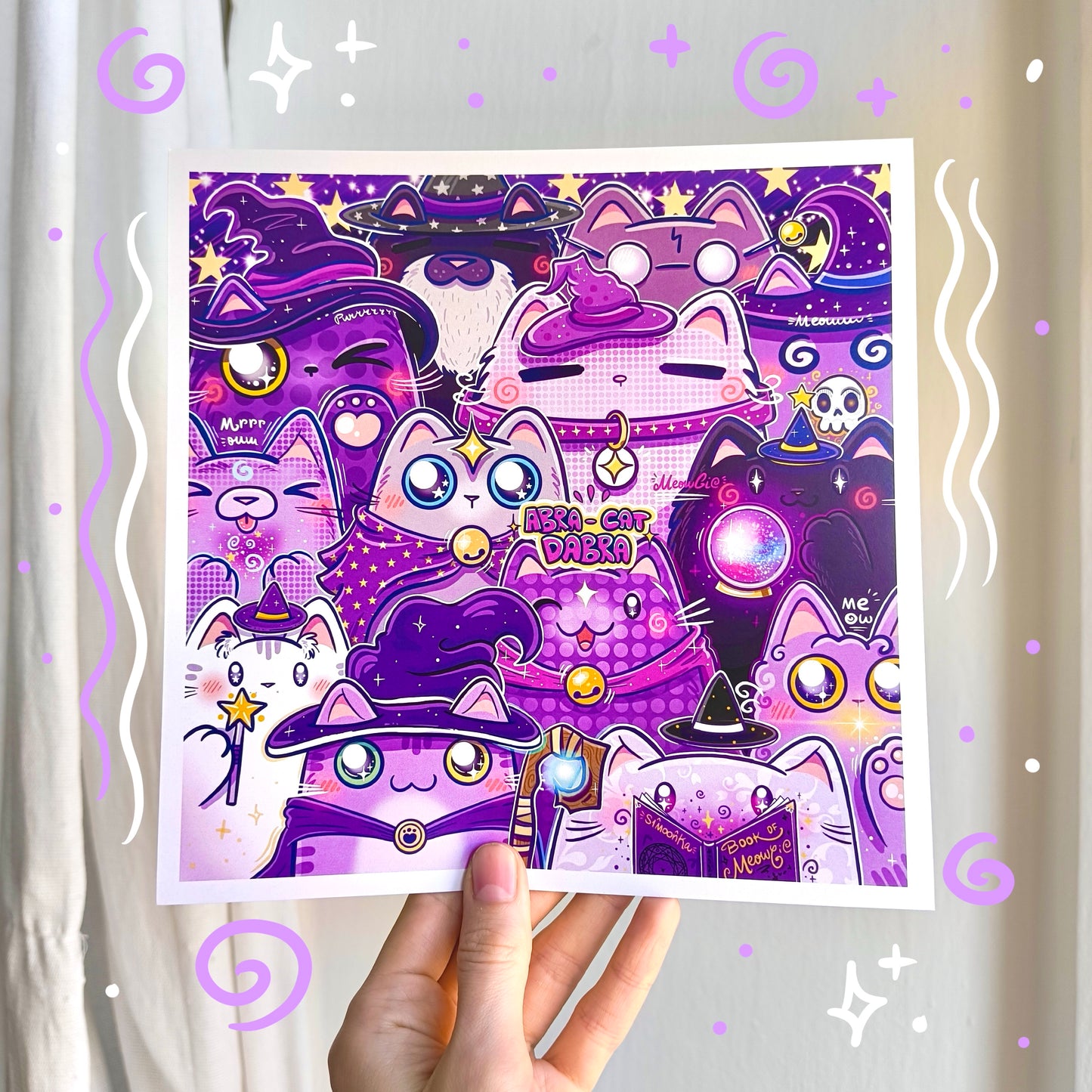 WIZARD CATS art print