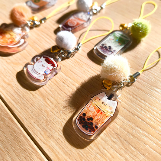 COFFEE-MILK-TEA CATS phone charms