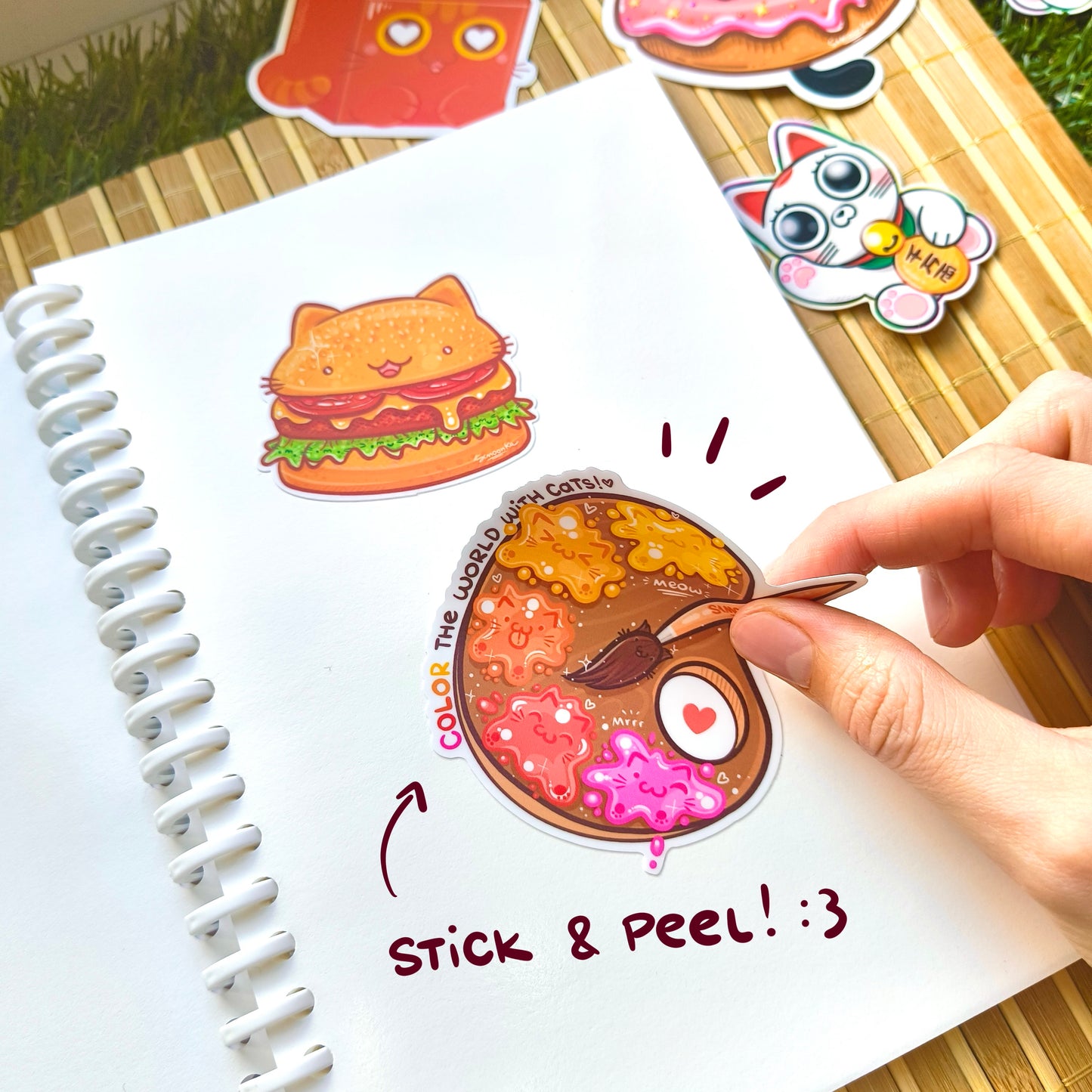 MY CUTE STICKER MEOW BOOK | reusable sticker book