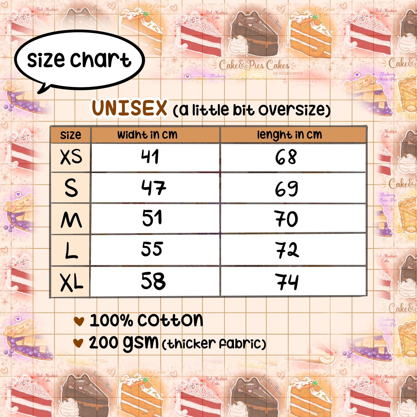CAKE&PIE CATS cotton t-shirt