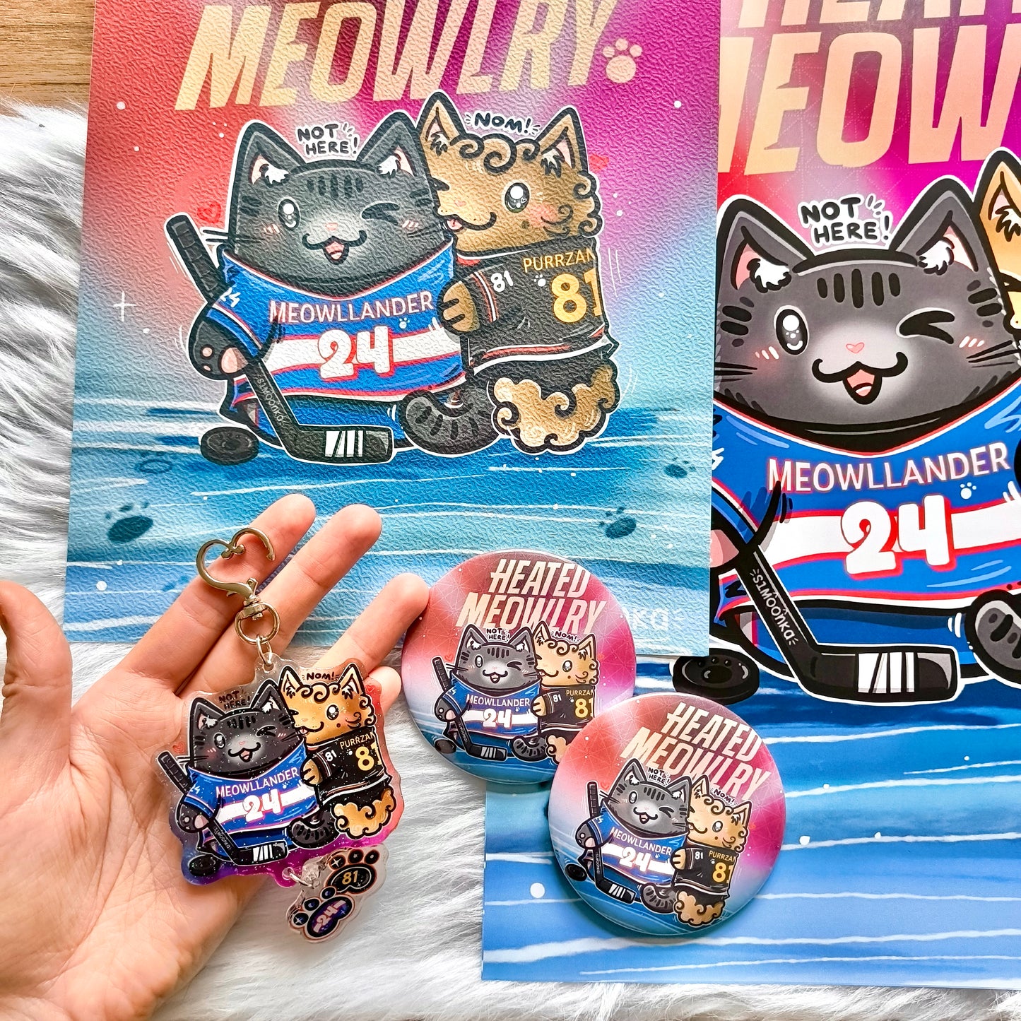 HEATED MEOWRLY art print
