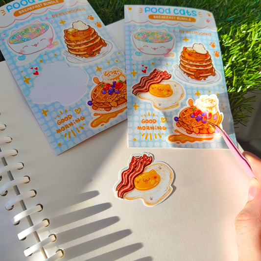 FOOD CATS (breakfast bundle) mini sticker sheet