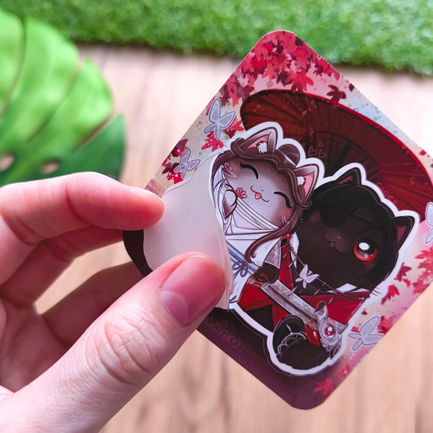 HUALIAN fandom die-cut sticker with background