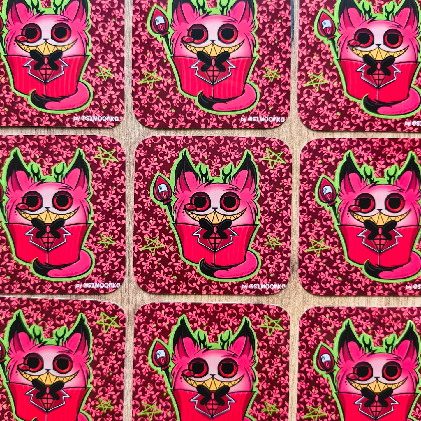 MEOWLASTOR fandom die-cut sticker with background
