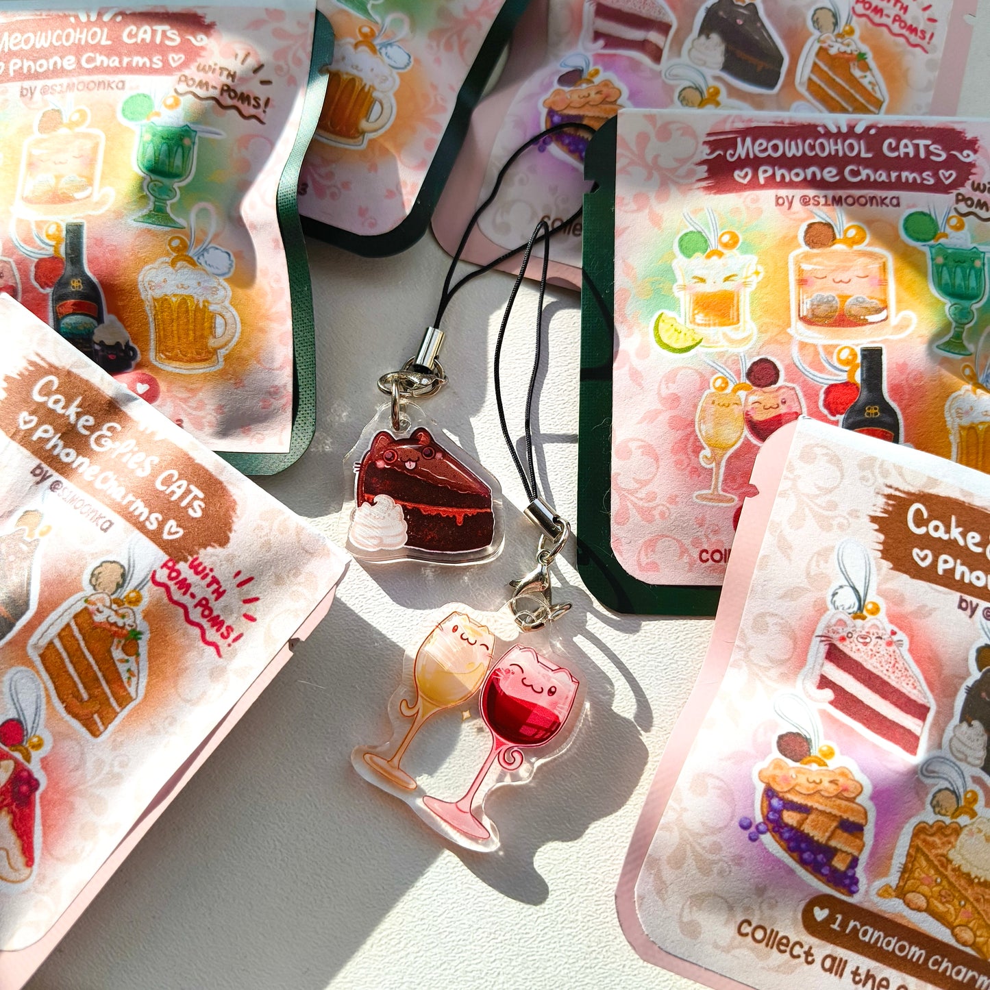 CAKE&PIE CATS phone charms