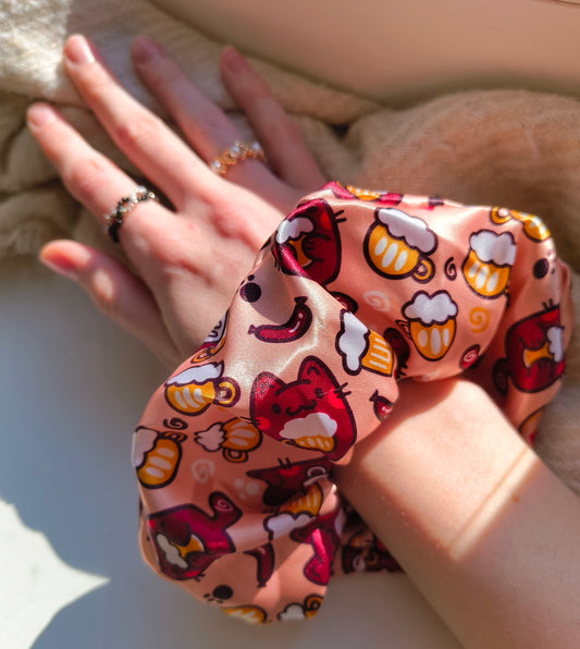 BEER CAT scrunchie