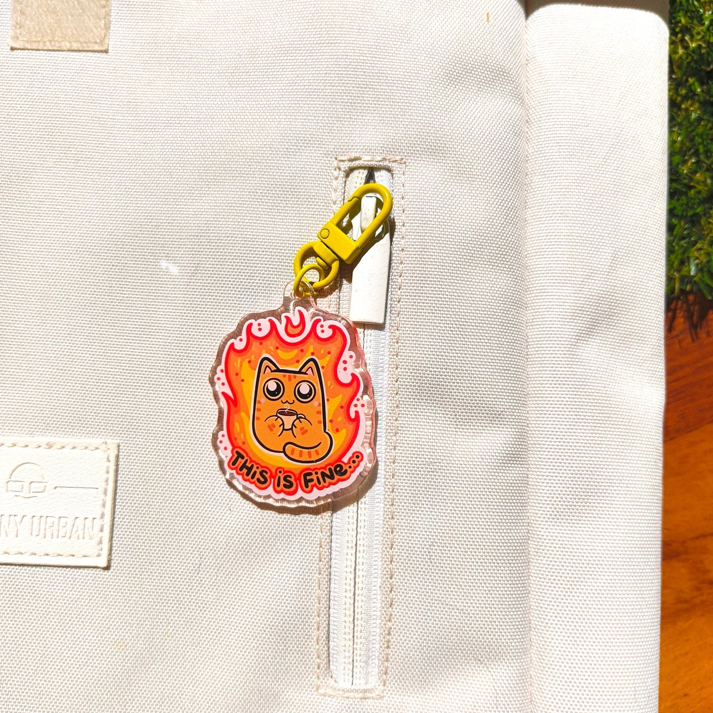 THIS IS FINE acrylic keychain