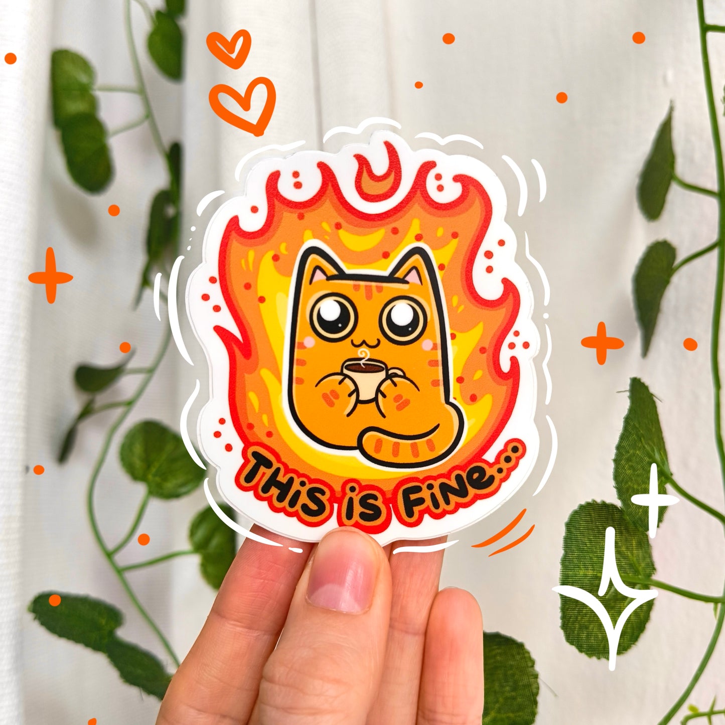 THIS IS FINE die-cut waterproof vinyl car sticker