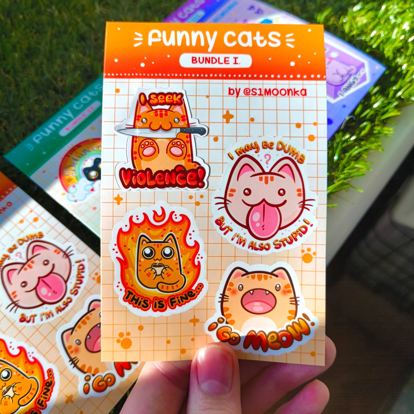 FUNNY CATS (3 bundles) mini sticker sheets