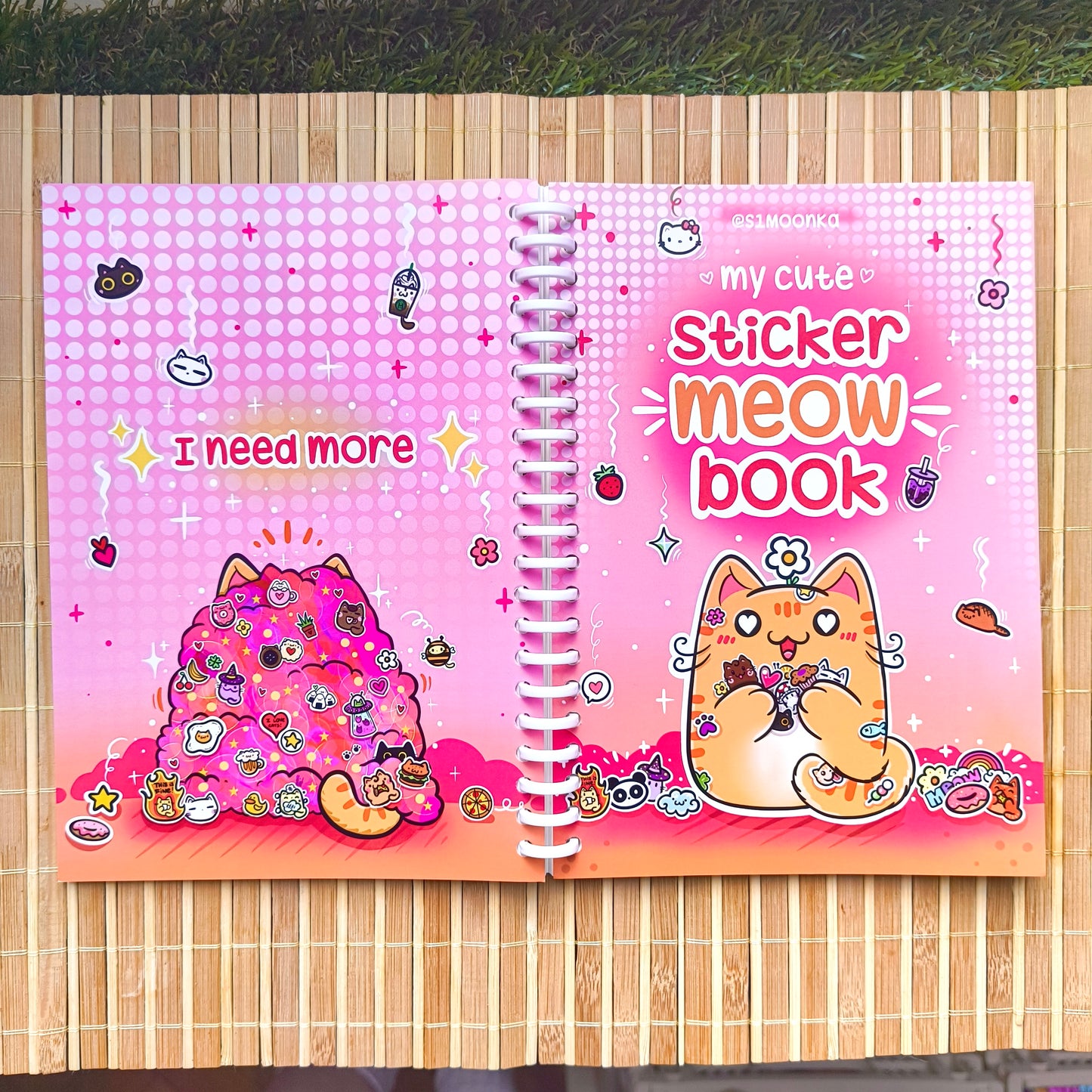 MY CUTE STICKER MEOW BOOK | reusable sticker book