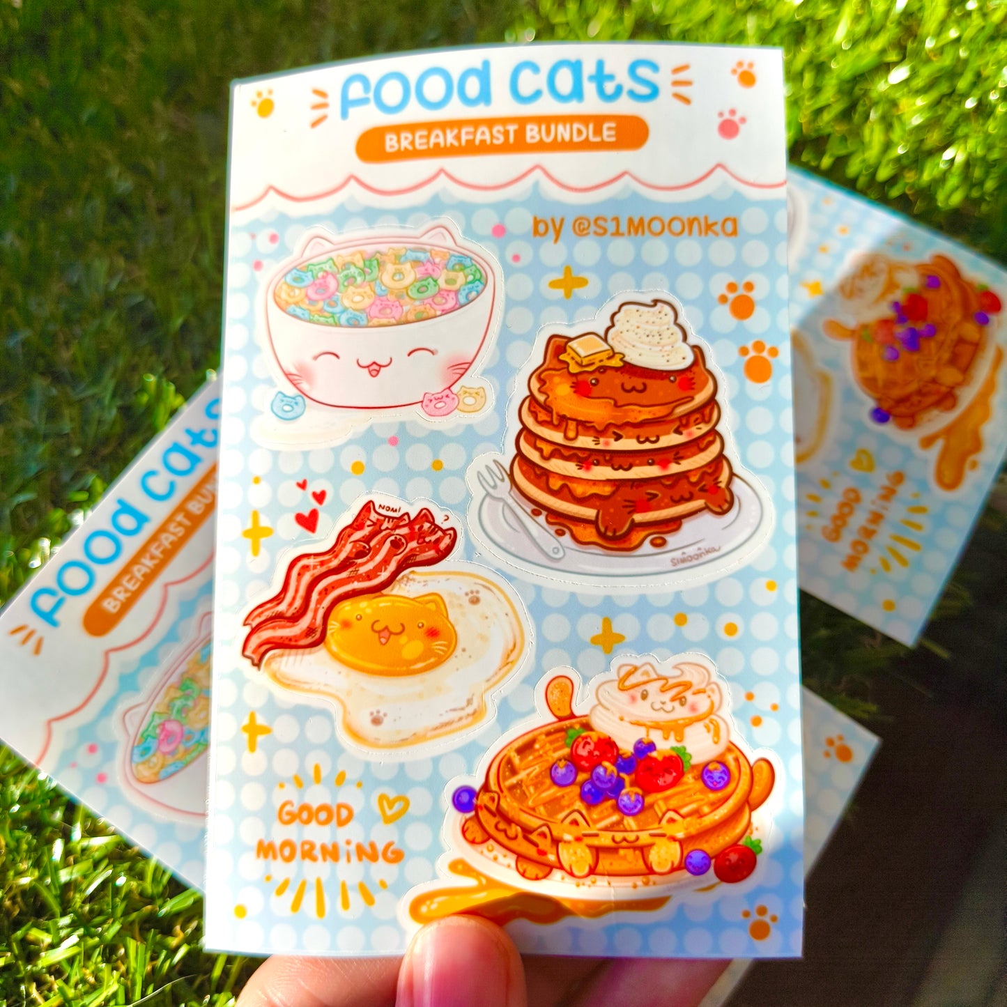 FOOD CATS (breakfast bundle) mini sticker sheet