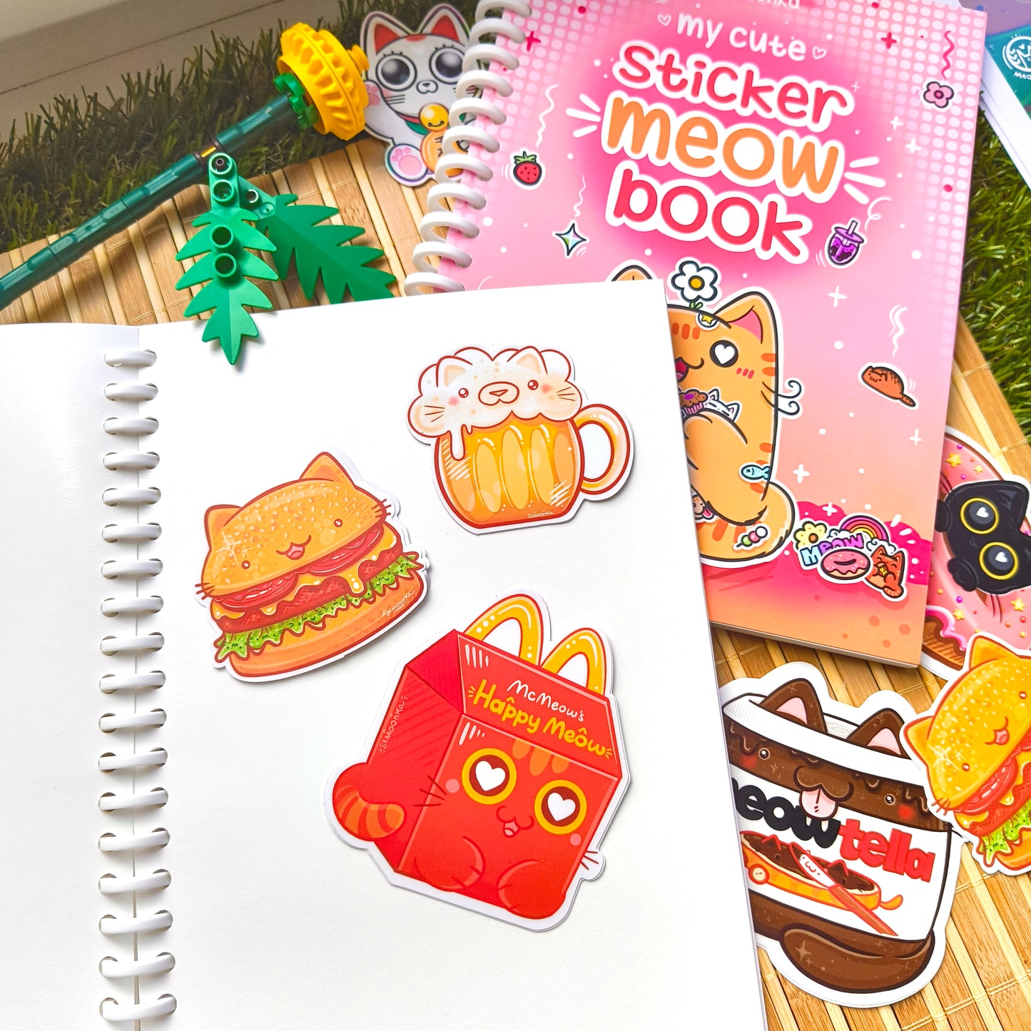 MY CUTE STICKER MEOW BOOK | reusable sticker book