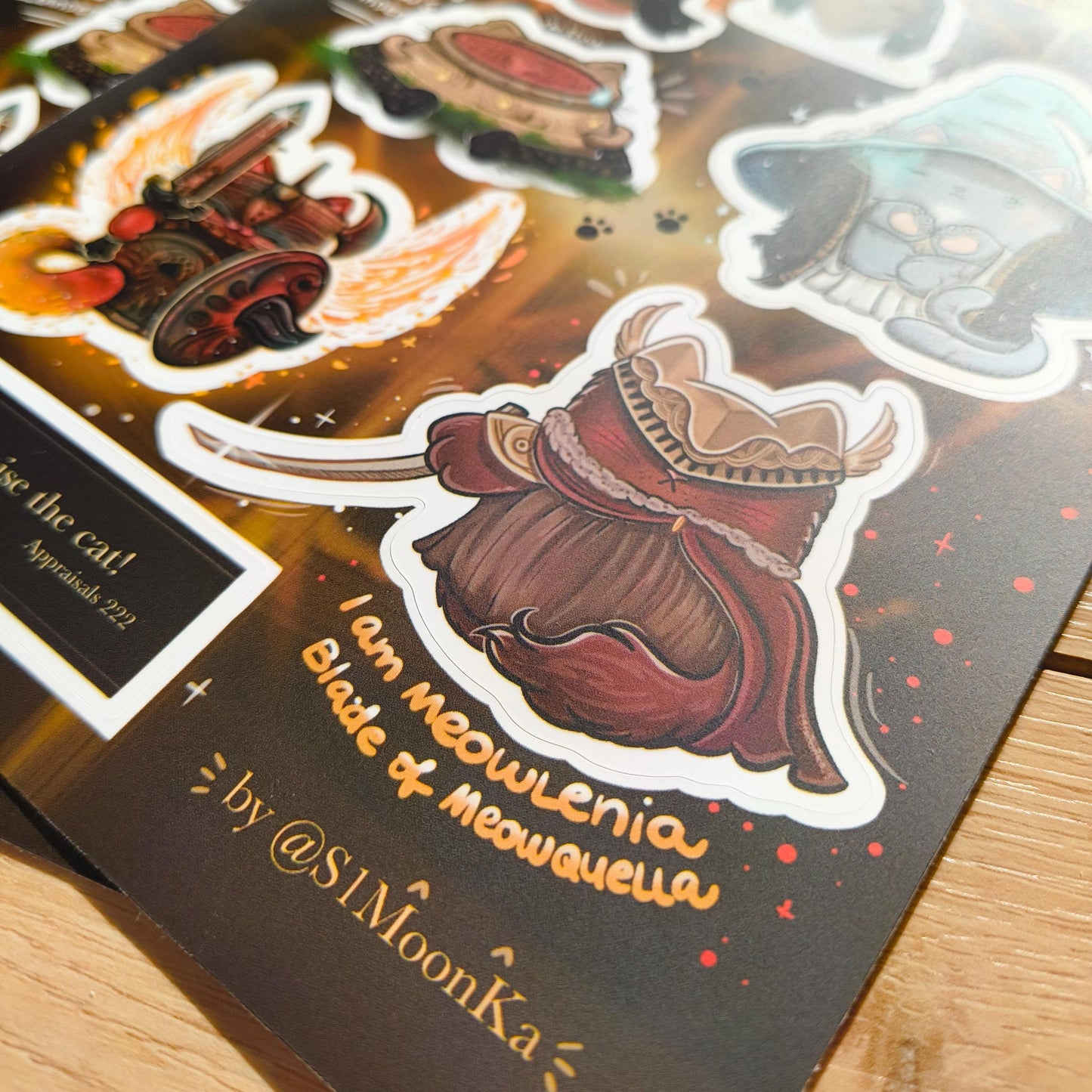 MEOWDEN RING vinyl sticker sheet