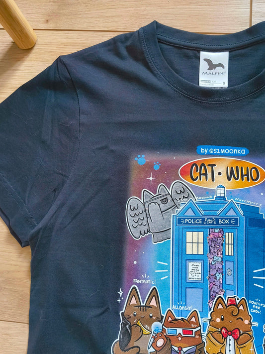 CAT WHO fandom cotton t-shirt