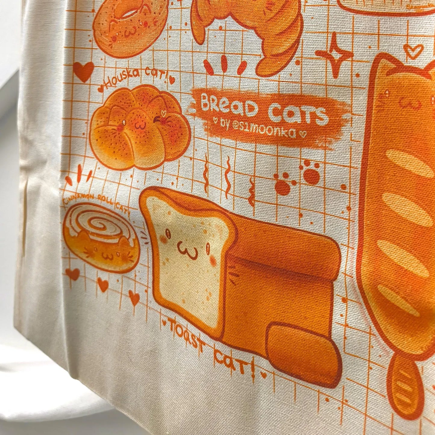 BREAD CATS cotton tote bag