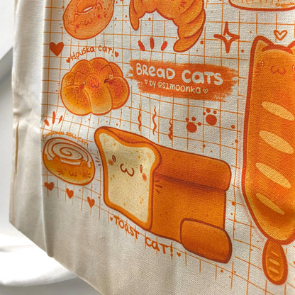 BREAD CATS cotton tote bag