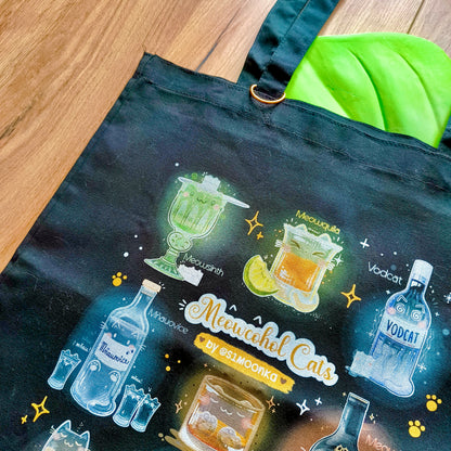 MEOWCOHOL CATS cotton tote bag