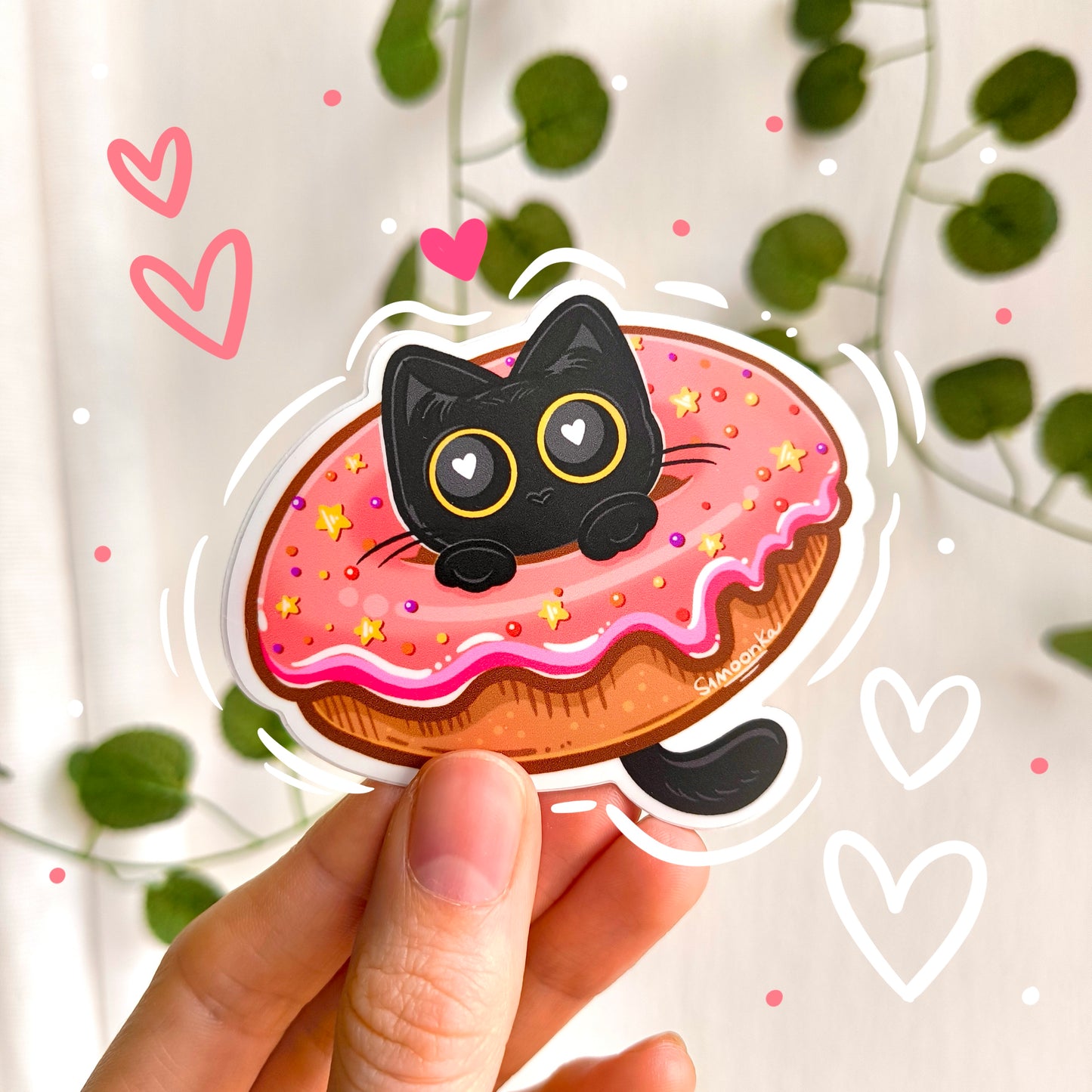 DONUT TETSU die-cut waterproof vinyl car sticker