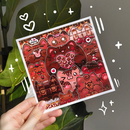 CHOCOLATE CATS art print