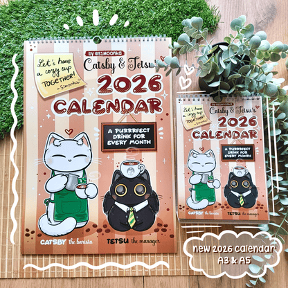 2026 CATSBY & TETSU CALENDAR wall calendar, desk calendar