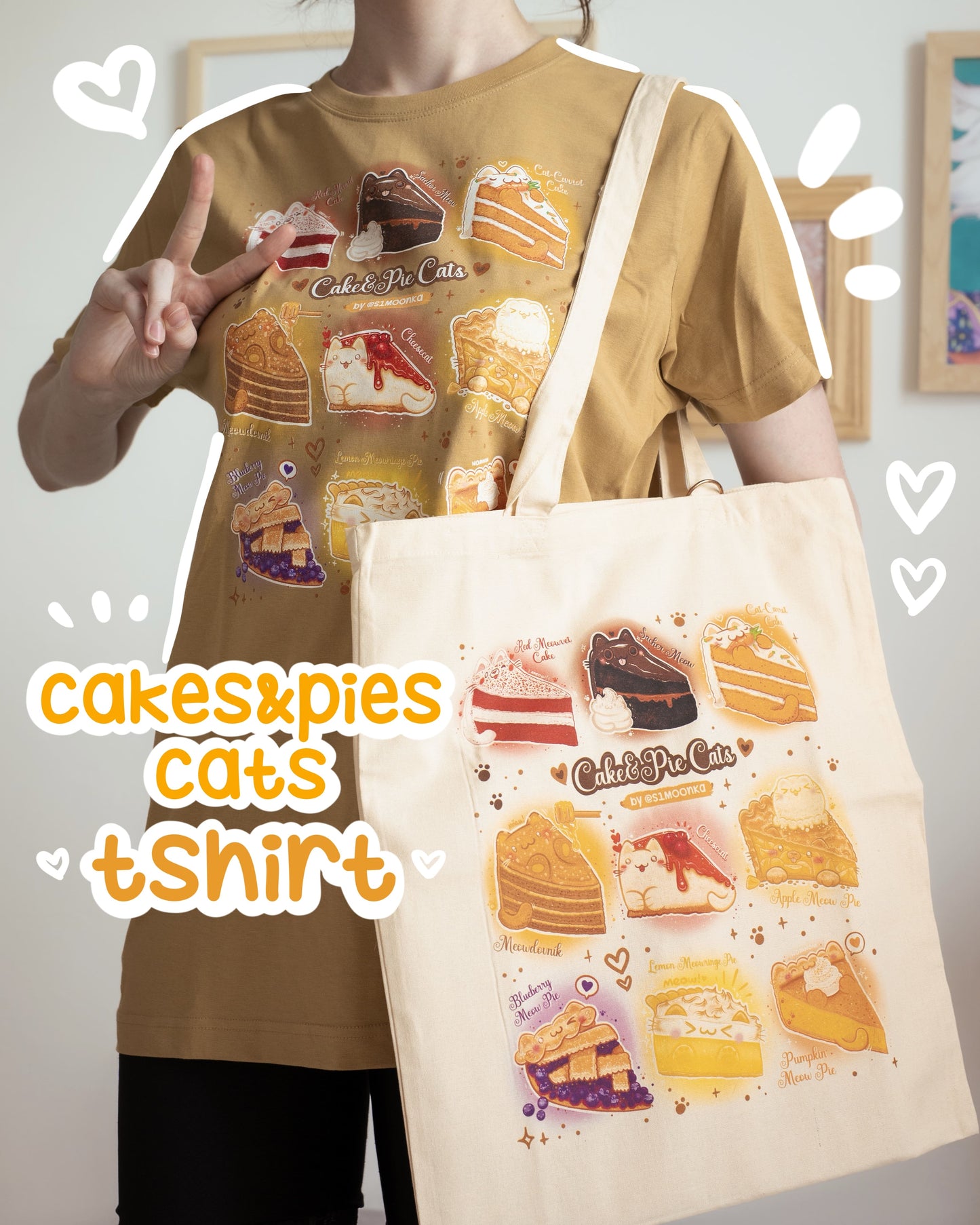 BREAD CATS Baumwoll-T-Shirt