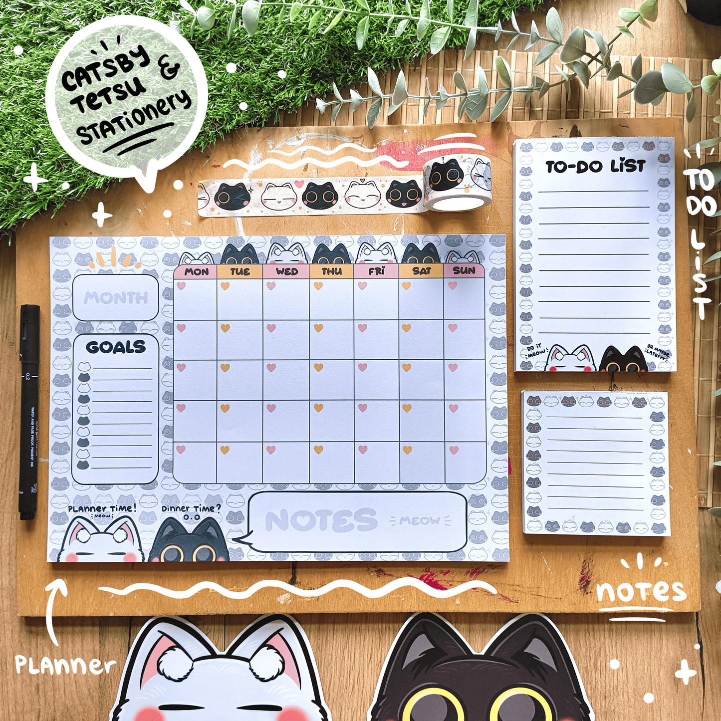 C&T PLANNER SET monthly planner, to-do list, notes