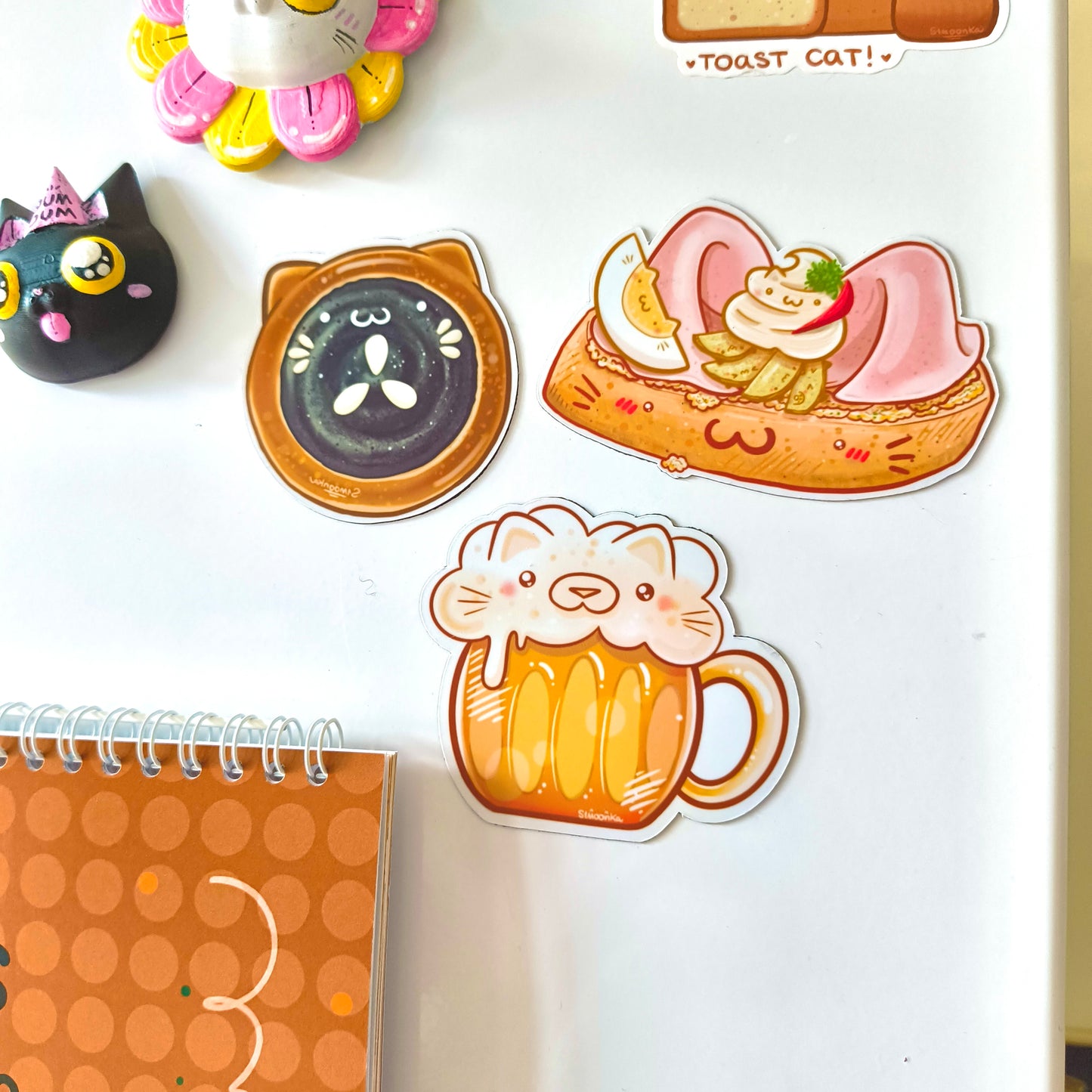 CZECH FOOD CATS fridge magnets set