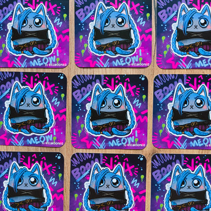 JINX fandom die-cut sticker with background