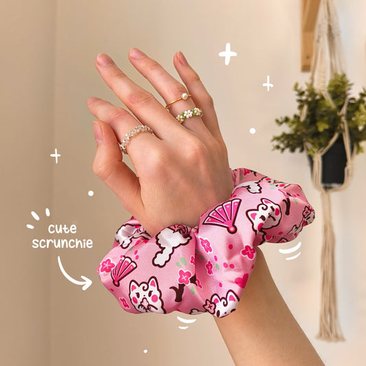 SAKURA CAT scrunchie