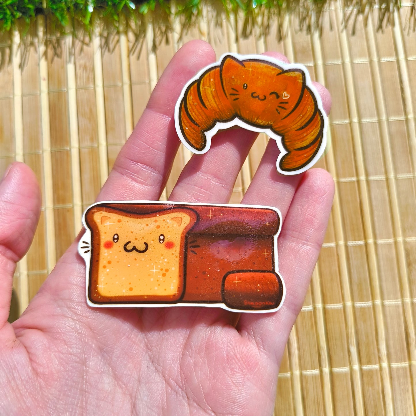 BREAD CATS handmade resin magnets set