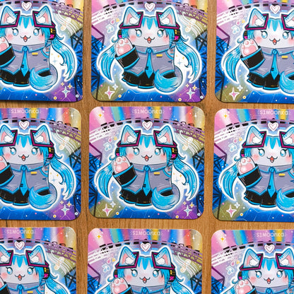 CATSUNE MIAUKU fandom die-cut sticker with background