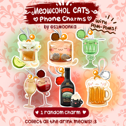 MEOWCOHOL CATS phone charms