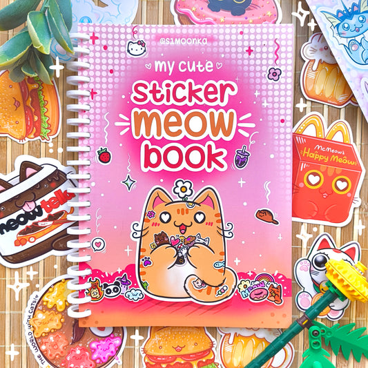 MY CUTE STICKER MEOW BOOK | reusable sticker book