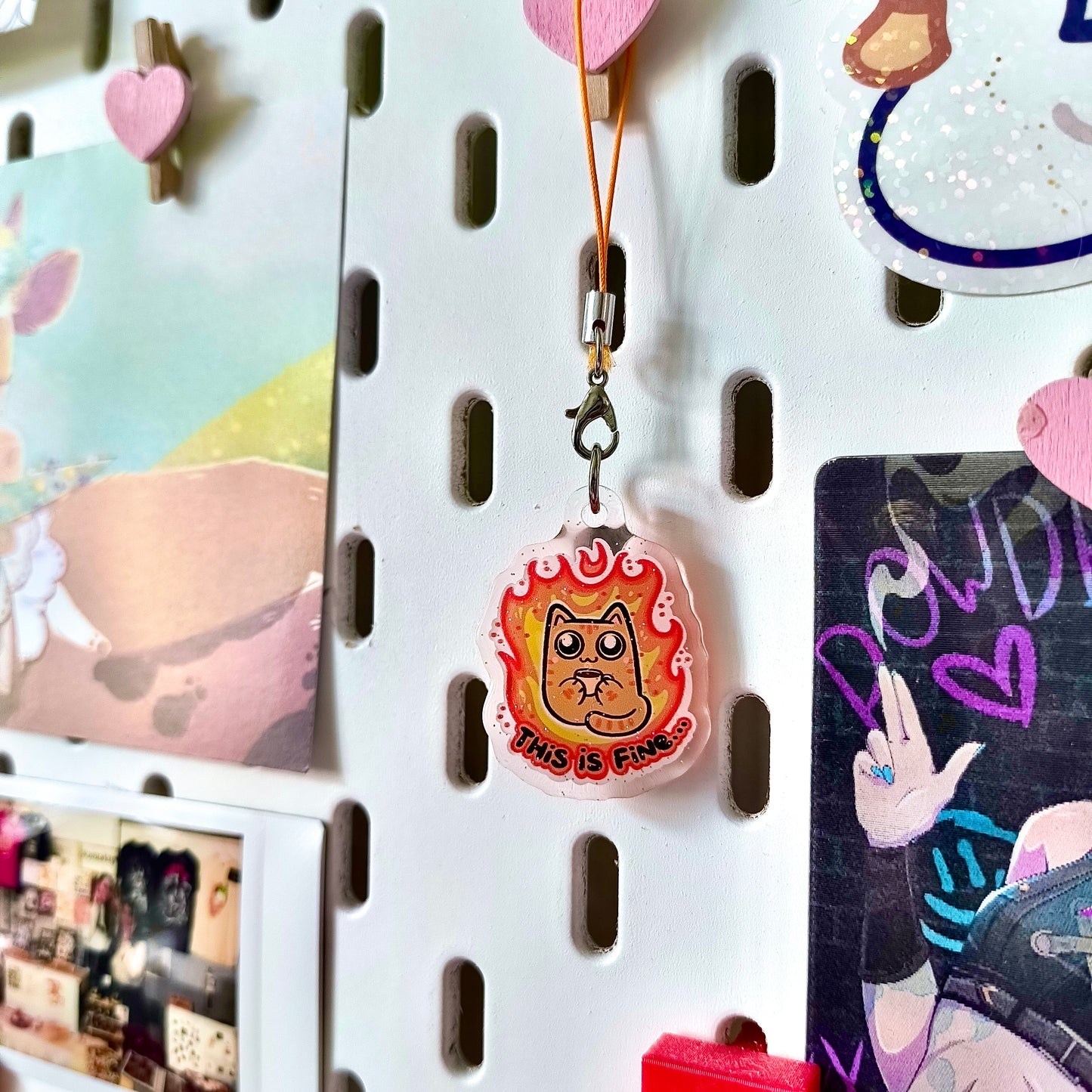FUNNY CATS phone charms + mini sticker