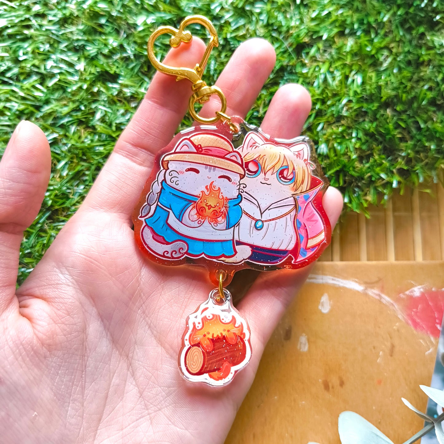 HOWL's MOVING CASTLE fandom double keychain