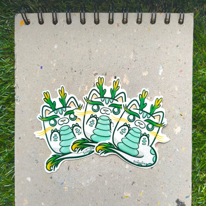 DRAGON CAT die-cut waterproof vinyl car sticker