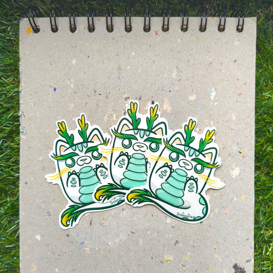 DRAGON CAT gestanzter wasserdichter Vinyl-Autoaufkleber