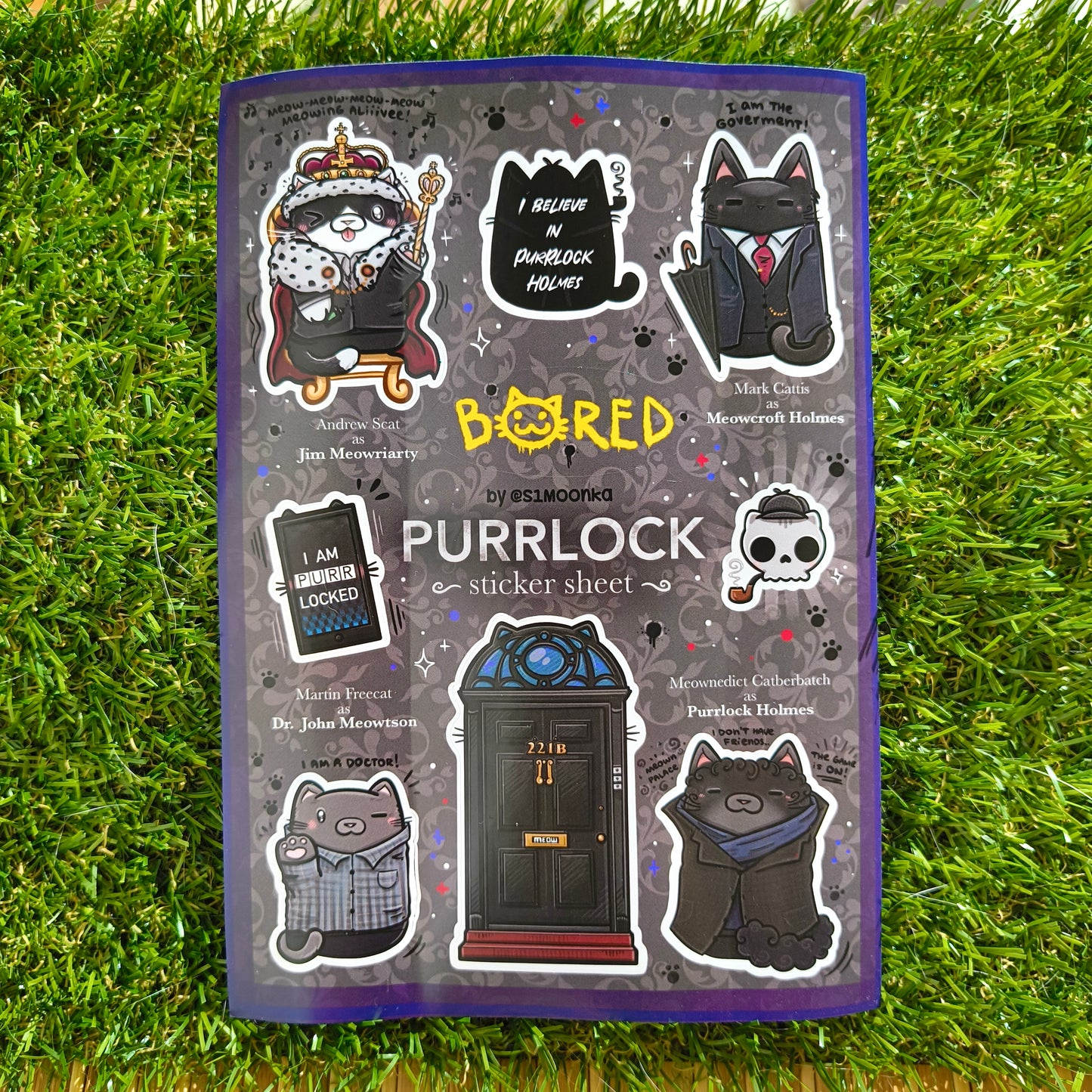 PURRLOCK sticker sheet