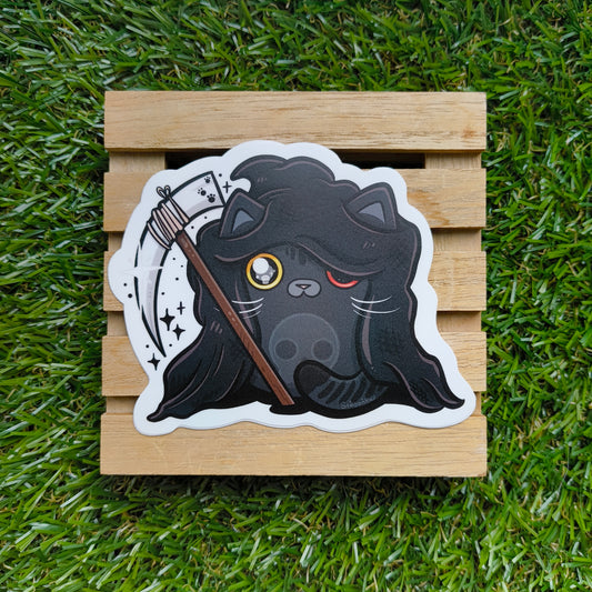 REAPER CAT die-cut waterproof vinyl sticker