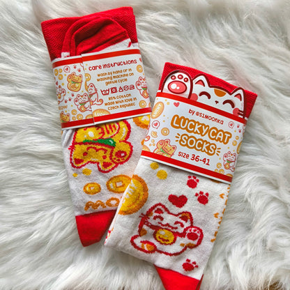LUCKY CAT cotton socks :3