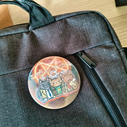 SUPERMEOWTURAL big button pins