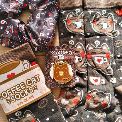 COFFEE CAT scrunchie