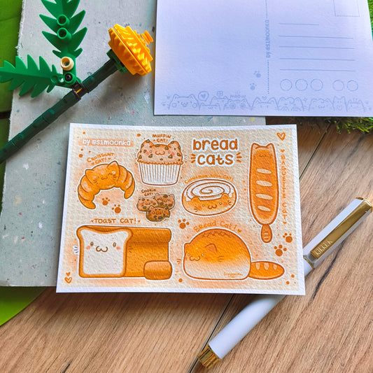 BREAD CATS postcard