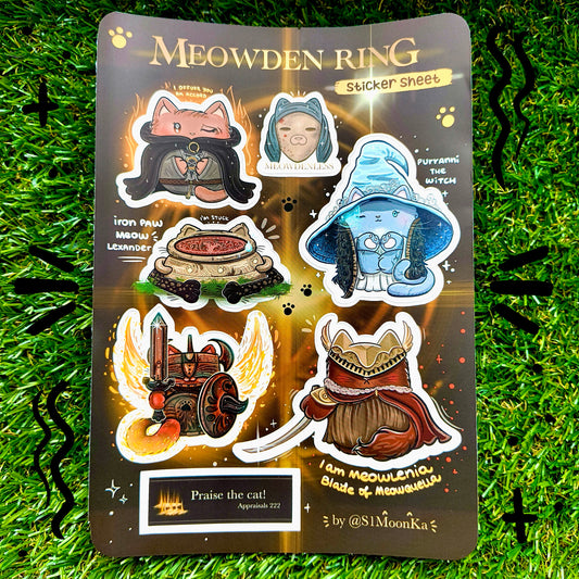 MEOWDEN RING vinyl sticker sheet